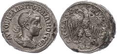 Ancient Coins Münzen Römische Kaiserzeit 240, Tetradrachme, Gordianus III., Syrien, Antiochia. Av: Büste nach rechts, darum Umschrift. Rev: Stehender Adler von vorn nach links gewandt. 11,37g, Prieur 