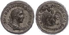 Ancient Coins Münzen Römische Kaiserzeit 244, Tetradrachme, Philippus I. Arabs, Syrien, Antiochia. Av: Büste nach rechts, darum Umschrift. Rev: Stehender Adler von vorn zwischen "SC". 14,76g, Prieur 3