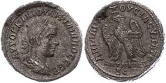 Ancient Coins Münzen Römische Kaiserzeit 249, Tetradrachme, Philippus I. Arabs, Syrien, Antiochia. Av: Büste nach rechts, darum Umschrift. Rev: Stehender Adler nach links. 11,13g, Prieur 444, ss-vz ss