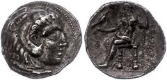 Ancient Coins Antike Münzen - Griechenland 313-312 v. Chr., Tetradrachme, Alexander III., Makedonien, Sidon. Av: Herakleskopf mit Löwenfell nach rechts. Rev: Thronender Zeus nach links. 15,90g, Price 
