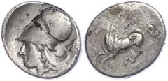Ancient Coins Antike Münzen - Griechenland 3.-4. Jhd. v. Chr., Stater, Korinth. Av: Pegasos nach links. Rev: Athenakopf mit korinthischem Helm nach links, rechts als Beizeichen tassalischer Helm. 8,45