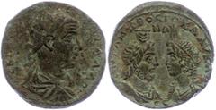 Ancient Coins Münzen der Römischen Provinzen Kilikien, Seleuceia ad Calycadnum, AE (20,78g), Trebonianus Gallus, 251-253. Av: Büste nach rechts, darum Umschrift. Rev: Die Büsten des Sarapis und des Is