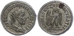 Ancient Coins Münzen der Römischen Provinzen Syrien, Antiochia, Tetradrachme (13,40g), Philippus I. Arabs, 248. Av: Büste nach rechts, darum Umschrift. Rev: Stehender Adler nach rechts. Prieur 375, ss