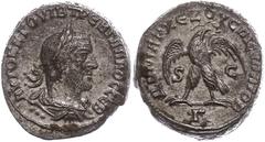 Ancient Coins Münzen der Römischen Provinzen Syrien, Antiochia, Tetradrachme (11,96g), Trebonianus Gallus, 251-256. Av: Büste nach rechts, darum Umschrift. Rev: Stehender Adler von vorn nach rechts ge