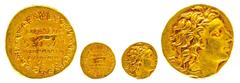 Ancient Coins Pontus Stater (7,93g), Gold, 120-63 v. Chr., Mithradates VI. Eupator. Av: Kopf nach rechts. Rev: Kranz, darin ein Hirsch mit gesenktem Haupt nach links, davor Mondsicher mit Stern, dahin
