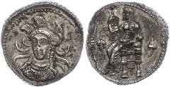Ancient Coins Kilikien Tarsus, Stater (10,56g), ca. 333-323 v. Chr., Zeit des Alexander III.. Av: Thronender Baaltars nach links, links Ähre und Weintraube, rechts Efeublatt, unter dem Thron "T". Rev: