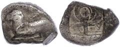 Ancient Coins Zypern Salamis, Stater (10,81g), 480-460 v. Chr. Av: liegender Widder nach links. Rev: Ankh. Beschnitten, s-ss. s-ss Salamis, Stater (10, 81g), 480-460 BC Av: more lying ram left. Rev: A
