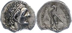 Ancient Coins Ägypten Ägypten (Alexandria), Tetradrachme, 305-283 v. Chr., Ptolemaios I. Av. Drapierte Büste nach rechts mit Diadem, Rev. Adler steht links davor A. Starker Randausbruch, Svoronos 183,
