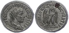 Ancient Coins Münzen der Römischen Provinzen Syrien, Antiochia, Tetradrachme (13,40g), Philippus I. Arabs, 248. Av: Büste nach rechts, darum Umschrift. Rev: Stehender Adler nach rechts. Prieur 375, ss