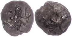 Ancient Coins Kilikien Kilikien, unbestimmte Münzstätte, Obol (), nach 380 v. Chr. Av: Kniender Großkönig mit Speer und Bogen nach rechts. Rev: Kniender Großkönig mit Speer und Bogen nach rechts. SNG 