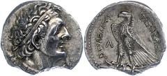 Ancient Coins Ägypten Ägypten (Alexandria), Tetradrachme, 305-283 v. Chr., Ptolemaios I. Av. Drapierte Büste nach rechts mit Diadem, Rev. Adler steht links davor A. Starker Randausbruch, Svoronos 183,