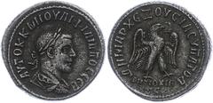Ancient Coins Münzen der Römischen Provinzen Syrien, Antiochia, Tetradrachme (11,31g), Philippus I. Arabs, 249. Av: Büste nach rechts, darum Umschrift. Rev: Stehender Adler nach rechts. Prieur 439, ss