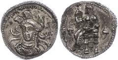 Ancient Coins Kilikien Tarsus, Stater (10,56g), ca. 333-323 v. Chr., Zeit des Alexander III.. Av: Thronender Baaltars nach links, links Ähre und Weintraube, rechts Efeublatt, unter dem Thron "T". Rev: