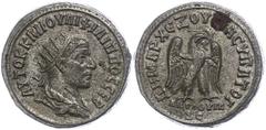 Ancient Coins Münzen der Römischen Provinzen Syrien, Antiochia, Tetradrachme (13,40g), Philippus I. Arabs, 248. Av: Büste nach rechts, darum Umschrift. Rev: Stehender Adler nach rechts. Prieur 375, ss