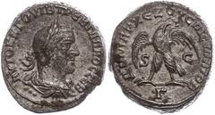 Ancient Coins Münzen der Römischen Provinzen Syrien, Antiochia, Tetradrachme (11,96g), Trebonianus Gallus, 251-256. Av: Büste nach rechts, darum Umschrift. Rev: Stehender Adler von vorn nach rechts ge