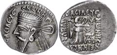 Ancient Coins Antike Münzen - Griechenland Parthien, Drachme (3,25g), 8-12, Vonones I.. Av: Kopf nach links. Rev: Nike mit Palmzweig nach rechts. Sellwood 60.5, ss ss Ancient Greek coins Parthia, drac
