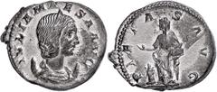 Ancient Coins Münzen Römische Kaiserzeit Julia Maesa, 218-220, Antoninian (5,28g), Rom. Av: Büste nach rechts, darum "IVLIA MAESA AVG". Rev: Stehende Pietas nach links, darum "PIETAS AVG". RIC 264, BM