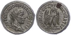 Ancient Coins Münzen der Römischen Provinzen Syrien, Antiochia, Tetradrachme (13,40g), Philippus I. Arabs, 248. Av: Büste nach rechts, darum Umschrift. Rev: Stehender Adler nach rechts. Prieur 375, ss