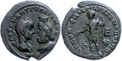Ancient Coins Münzen der Römischen Provinzen Moesia Inferior, Markianoopolis, Æ (13,51g), Gordianus III., 238-244. Av: Die Büsten des Kaisers und des Sarapis einander gegenüber, darum Umschrift. Rev: 