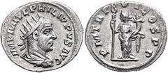 Ancient Coins Münzen Römische Kaiserzeit Philippus I. Arabs, 244-249, Antoninian (4,41g), Antiochia. Av: Büste nach rechts, darum "IMP M IVL PHILIPPVS AVG". Rev: Stehende Felicitas mit Caduceus und Fü