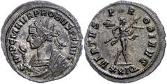 Ancient Coins Münzen Römische Kaiserzeit Probus, 276-282, Antoninian (4,24g), Siscia. Av: Gepanzerte Büste mit Zepter nach links, darum "IMP C M AVR PROBVS PF AVG". Rev: Nach rechts schreitender Mars 