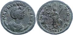 Ancient Coins Münzen Römische Kaiserzeit Magnia Urbica, 283-285, Antoninian (2,34g), Ticinum. Av: Büste nach rechts, darum "MAGNIA VRBICA AVG". Rev: Stehende Venus mit Helm und Langzepter neben Schild