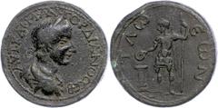 Ancient Coins Münzen der Römischen Provinzen Lykien, Tlos, Æ (26,67g), Gordianus III., 238-244. Av: Büste nach rechts, darum Umschrift. Rev: Stehender Kaiser mit Langzepter und Schale vor Feueraltar, 