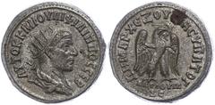 Ancient Coins Münzen der Römischen Provinzen Syrien, Antiochia, Tetradrachme (13,40g), Philippus I. Arabs, 248. Av: Büste nach rechts, darum Umschrift. Rev: Stehender Adler nach rechts. Prieur 375, ss