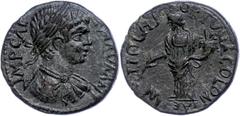 Ancient Coins Münzen der Römischen Provinzen Pisidien, Antiochia, Æ (5,35g), Caracalla, 198-203. Av: Büste nach rechts, darum "IMP CAEM AVR AN". Rev: Stehende Fortuna pacifera nach links, darum "AN-TI