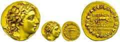 Ancient Coins Pontus Stater (7,93g), Gold, 120-63 v. Chr., Mithradates VI. Eupator. Av: Kopf nach rechts. Rev: Kranz, darin ein Hirsch mit gesenktem Haupt nach links, davor Mondsichel mit Stern, dahin