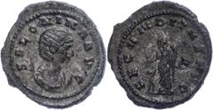 Ancient Coins Münzen Römische Kaiserzeit Salonina, 265/266, Antoninian (5,50g), Rom. Av: Büste nach rechts, darum Umschrift. Rev: Stehende Fecunditas nach links, links ein Kind, darum Umschrift. RIC 5