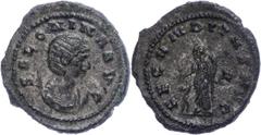 Ancient Coins Münzen Römische Kaiserzeit Salonina, 265/266, Antoninian (5,50g), Rom. Av: Büste nach rechts, darum Umschrift. Rev: Stehende Fecunditas nach links, links ein Kind, darum Umschrift. RIC 5