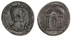 Greek Silver & Bronze Coins Islands off Ionia, Samos, Herennia Etruscilla, Augusta wife of Trajan Decius, (249-251), AE 31mm, (9.97 g), obv. draped bust right, wearing stephane, set on crescent, rev. 