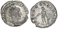 Roman Silver & Bronze Coins Aemilian, (253 A.D.), silver antoninianus, Rome Mint, (3.47 g), obv. radiate bust to right of Aemilian, draped and cuirassed, around IMP AEMILIANVS PIVS FEL AVG, rev. APOL 