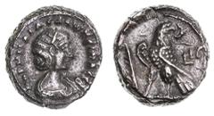 Roman Provincial Coins Egypt, Alexandria, Salonina, wife of Gallienus, (A.D. 253-268), billon tetradrachm, year 13 = A.D. 265-266, (10.89 g), obv. draped bust of Salonina to right, around KOPNHLIA CAL