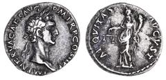Roman Silver & Bronze Coins - Imperial Nerva, (A.D. 96-98), silver denarius, Rome mint, issued A.D. Sept-Dec 96, (3.37 g), obv. laureate head of Nerva to right, around IMP NERVA CAES AVG GERM P M TR P