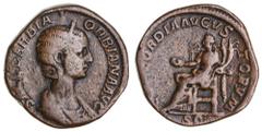 Roman Silver & Bronze Coins - Imperial Orbiana, wife of Severus Alexander, (m.A.D.225), AE sestertius, special marriage issue of Alexander, Rome Mint, 225 A.D., (21.85 g), obv. SALL BARBIA ORBIANA AVG