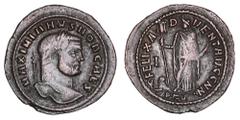 Roman Silver & Bronze Coins - Imperial Galerius Maximian, (305-311 A.D.), AE Follis, issued as Caesar 298 A.D., Carthage Mint, (8.22 g), obv. around MAXIMIANVS NOB CAES, laureate bust to right of Gale