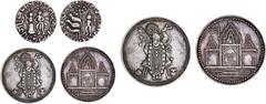Indian Coins India, temple token collection, an expansive collection of issues and types in various metal and alloy all in a plastic coin album all described on leaves linking the 18-20th century issu