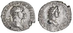Roman Silver & Bronze Coins - Imperial Trajan, (A.D. 98-117), silver denarius, issued 117, Rome Mint, (3.42 g), obv. laureate draped bust to right of Trajan, around IMP CAES NER TRAIAN OPTIM AVG GERM 