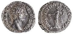 Roman Silver & Bronze Coins - Imperial Commodus, (A.D. 177-192), silver denarius, Rome mint, issued A.D. 184, (3.43 g), obv. laureate head of Commodus to right, around M COMMODVS ANTON AVG PIVS, rev. 