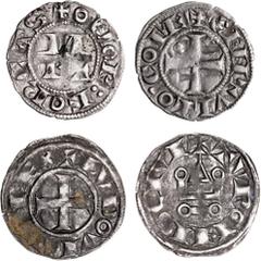 World Silver & Bronze Coins France, Bearn, (Aquitaine), Vicounts of Bearn, Centulle III-V of posthumous rulers (from 1012 to 15th century, an issue to uncertain ruler but of late style), silver denier