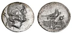 Greek Silver & Bronze Coins Lycia, Oinoanda, (after 188 B.C.), silver didrachm (8.17 g), dated year 2 (187/6 B.C.), obv. laureate head of Zeus right, lotus-tipped sceptre over shoulder, B (year) behin