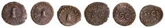 Roman Silver & Bronze Coins - Imperial Claudius, (A.D. 41-54), AE quadrans, Rome Mint, issued A.D. 41, (2.56 g), obv. three legged modius, around TI CLAVDIVS CAESAR AVG, rev. S C in centre around PON 