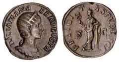 Roman Silver & Bronze Coins - Imperial Julia Mamaea, mother of Severus Alexander, (A.D.222-235), AE sestertius, Rome Mint, (18.88 g), obv. draped bust to right of Julia Mamaea, IVLIA MAMA EA AVGVSTA, 