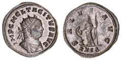Roman Silver & Bronze Coins - Imperial Tacitus, (A.D. 275-276), billon antoninianus, Rome Mint, issued November-December 275, (4.22 g), obv. radiate draped and cuirassed bust of Tacitus to right, arou
