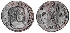 Roman Silver & Bronze Coins - Imperial Maximinus II, as Filius Augustorum under Galerius and Licinius, (A.D. 309-310), AE folles, Thessalonica Mint, (5.70 g g), obv. laureate head right, around MAXIMI