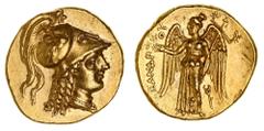 Greek Coins from the Nth QLD Collector - Gold Macedon, Kingdom of, Alexander III, (336-323 B.C.), gold stater, (8.57 g), Sidon Mint, issued c.333-305 B.C., obv. head of Athena to right in crested Cori