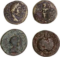 Roman Provincial Bithynia, Nicaea, Antoninus Pius, (AD 138-161), AE 18mm (3.81 g), obv. bare head right, rev. Asklepios standing left, (not in references consulted, cf.Lindgren I, 135); second coin, s