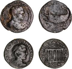 Roman Provincial Mysia, Cyzicus, Autonomous Issue, Time of Gallienus, (AD 253-268), AE 23mm (8.56 g), obv. diademed head of the founder of Cyzicus right, serpent below, rev. legend in six lines within